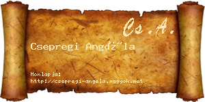 Csepregi Angéla névjegykártya